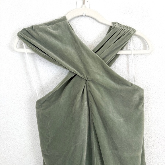 NOMIA Velvet Asymmetric Halter Crossover Midi Maxi Dress 6 - Picture 11 of 14